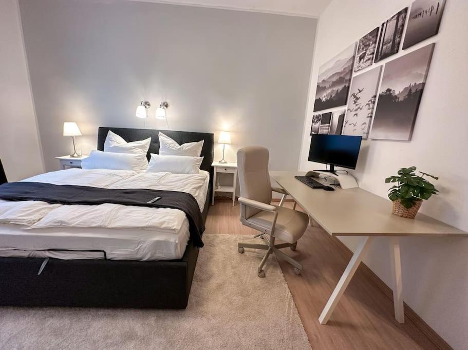 Modern City Apt. -With 2 Tv, Netflix And Work Desk إسن المظهر الخارجي الصورة